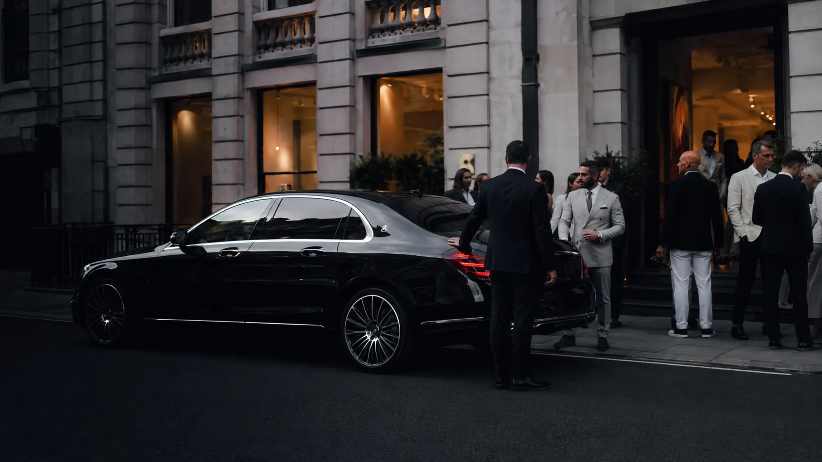 London Fashion Week Menswear Showcase chauffeur service with luxury vehicle