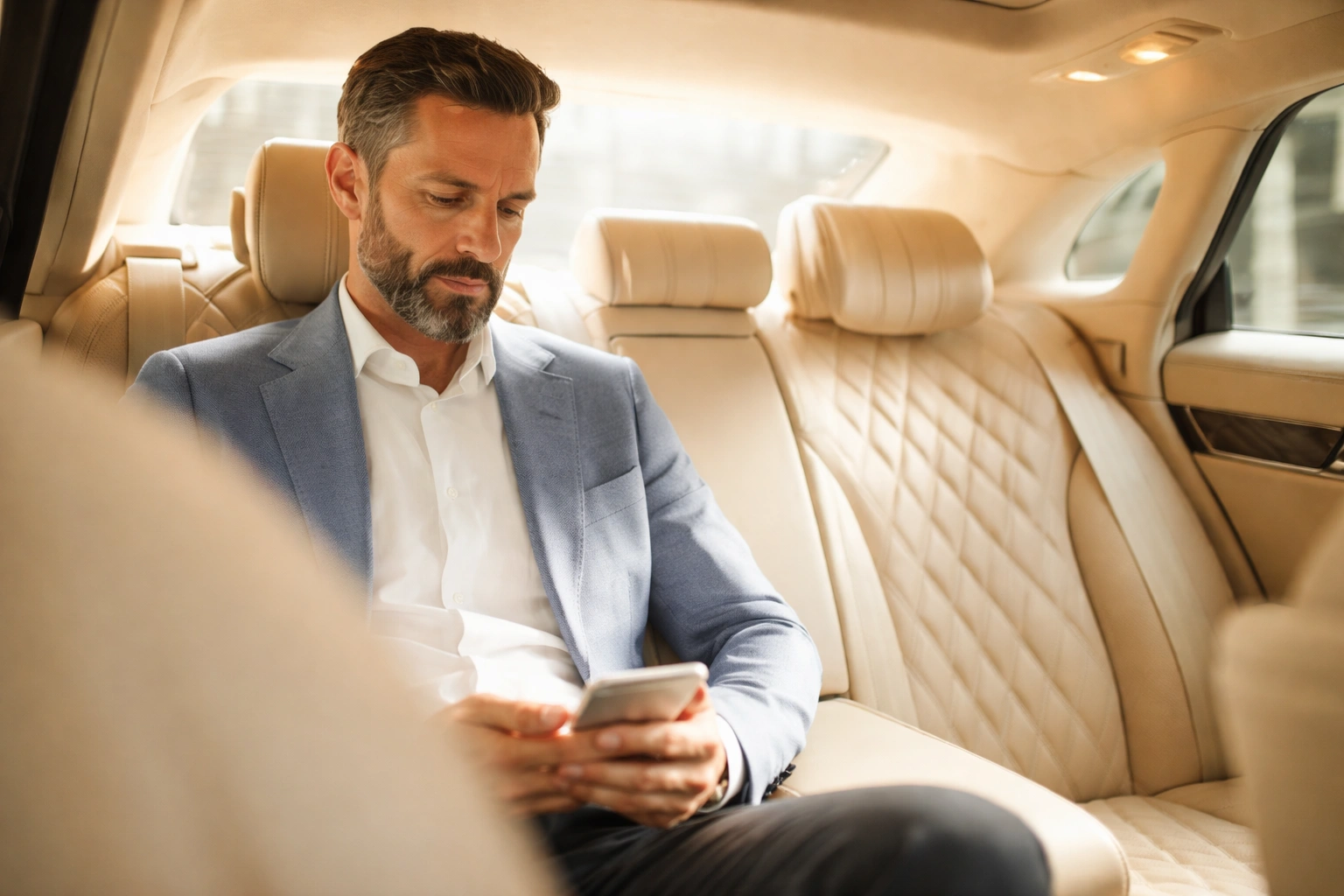 Luxury chauffeur service background