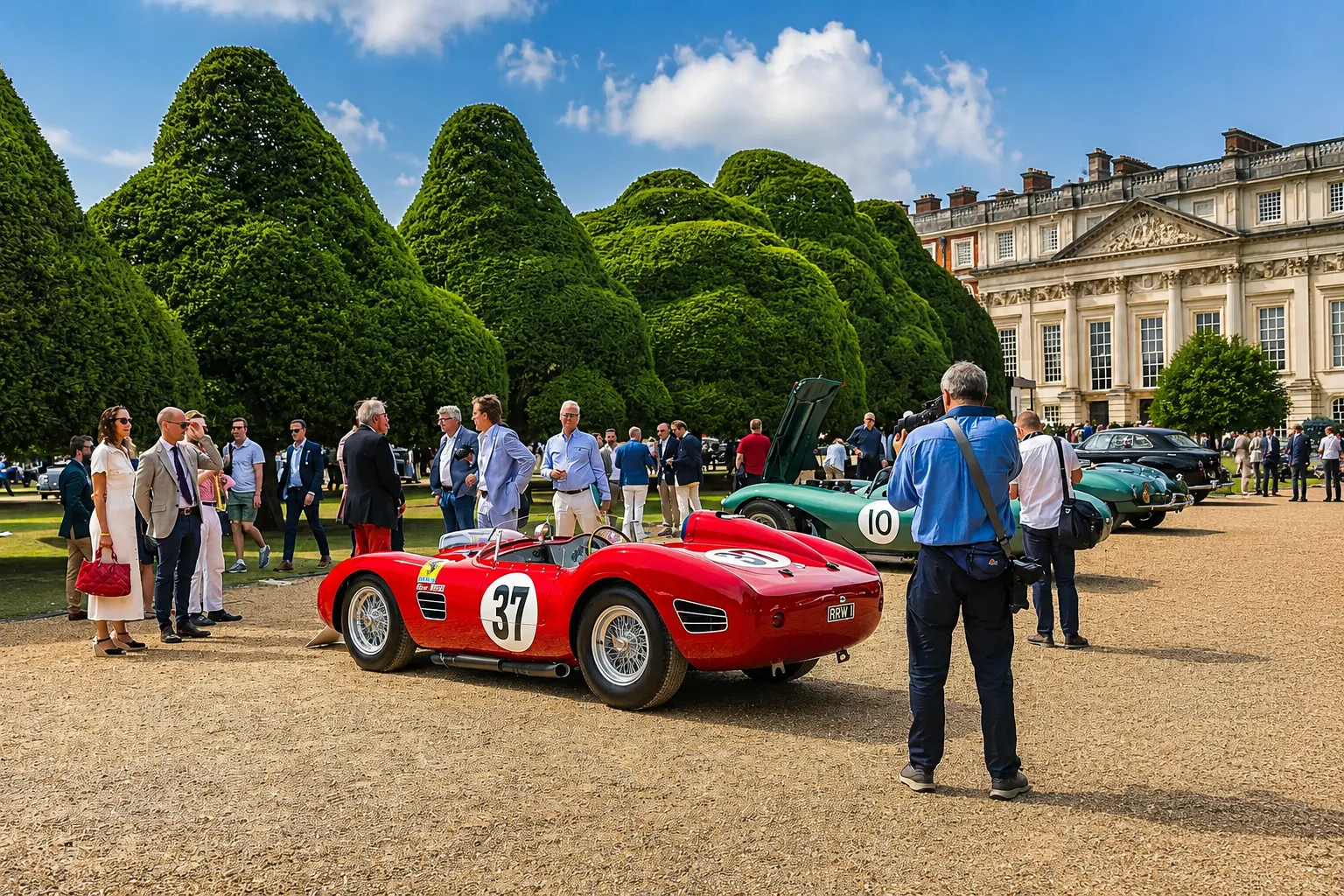 Premium chauffeur-driven vehicles travelling to Hampton Court Palace